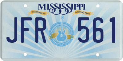 MS license plate JFR561