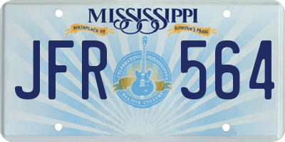 MS license plate JFR564