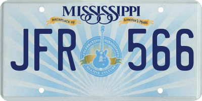 MS license plate JFR566