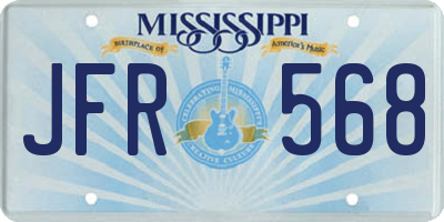 MS license plate JFR568