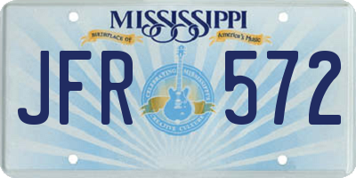 MS license plate JFR572