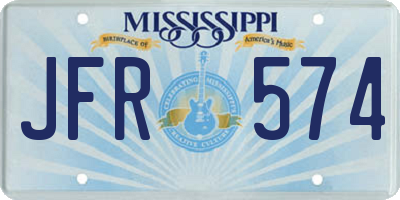 MS license plate JFR574