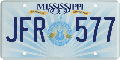 MS license plate JFR577