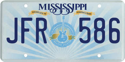 MS license plate JFR586