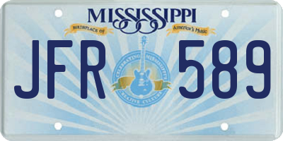 MS license plate JFR589