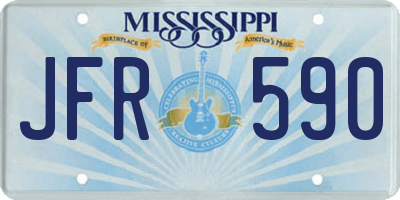 MS license plate JFR590