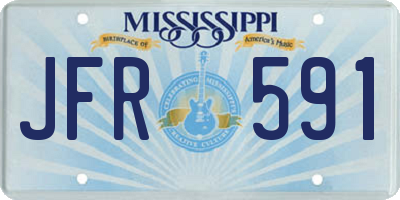 MS license plate JFR591