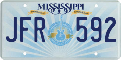 MS license plate JFR592