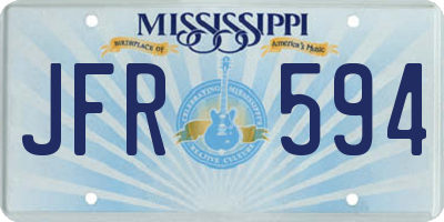 MS license plate JFR594