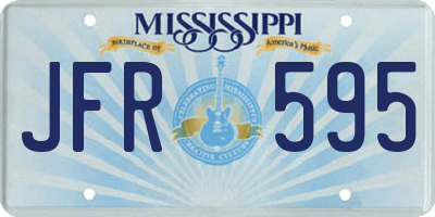 MS license plate JFR595