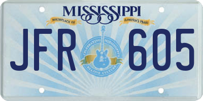 MS license plate JFR605