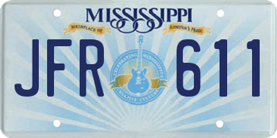 MS license plate JFR611