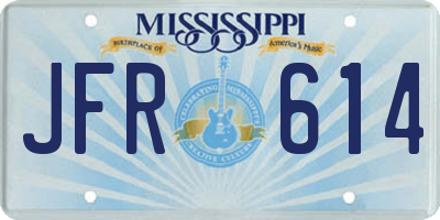 MS license plate JFR614