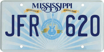 MS license plate JFR620