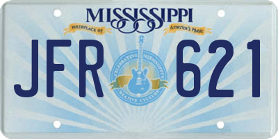 MS license plate JFR621