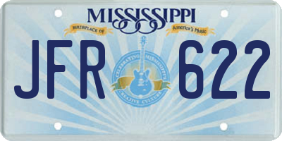 MS license plate JFR622