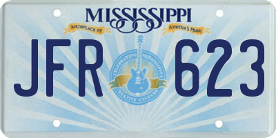 MS license plate JFR623