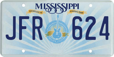 MS license plate JFR624