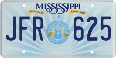 MS license plate JFR625