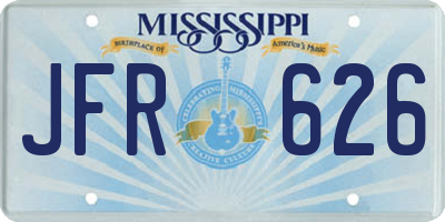 MS license plate JFR626