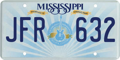 MS license plate JFR632