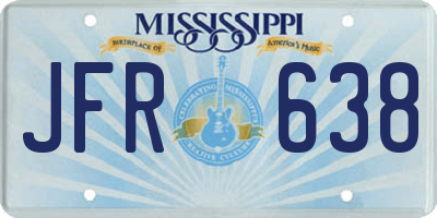 MS license plate JFR638