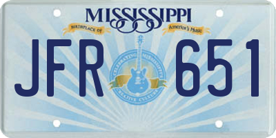 MS license plate JFR651