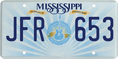MS license plate JFR653