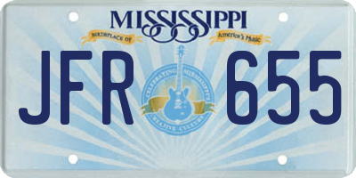 MS license plate JFR655