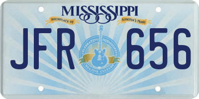 MS license plate JFR656