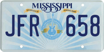 MS license plate JFR658