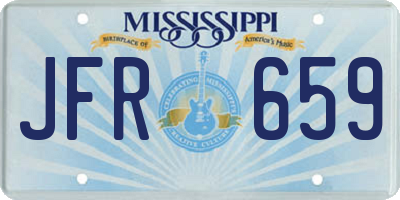 MS license plate JFR659