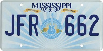 MS license plate JFR662