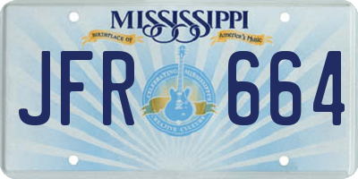 MS license plate JFR664