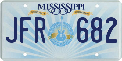 MS license plate JFR682