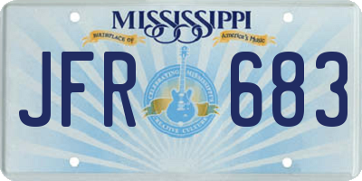 MS license plate JFR683