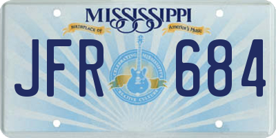 MS license plate JFR684
