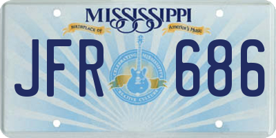 MS license plate JFR686