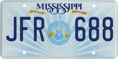 MS license plate JFR688
