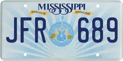 MS license plate JFR689