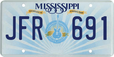 MS license plate JFR691