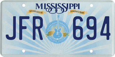 MS license plate JFR694