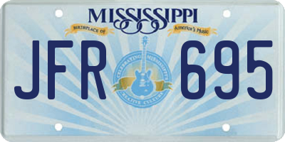 MS license plate JFR695