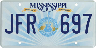 MS license plate JFR697