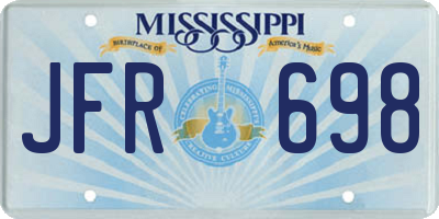 MS license plate JFR698