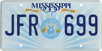 MS license plate JFR699