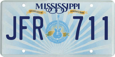MS license plate JFR711
