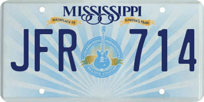 MS license plate JFR714