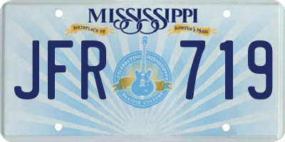 MS license plate JFR719
