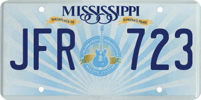 MS license plate JFR723